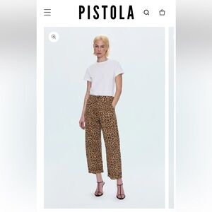 Pistola Tori Utility Pant in Feline Leopard Print Wide-Leg Pants